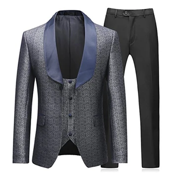 Newest Design Black Piping Weeding Tuxedo Coat Pant Chinese Men Suit ...