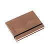 Wholesale Custom Logo Elastic Band A5 Size Brown Leather Notebook Journal 40 Sheets Diary