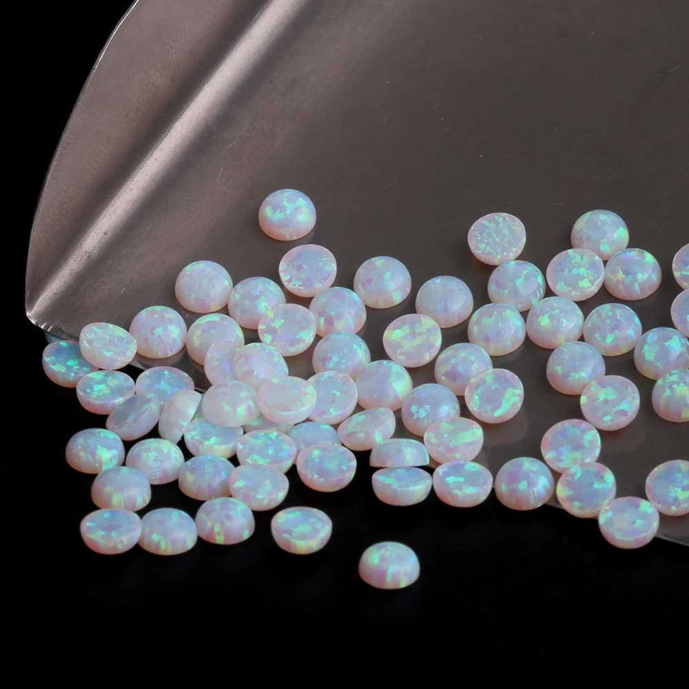 50pcs/lot op16 ethiopian white opal gemstone 1.