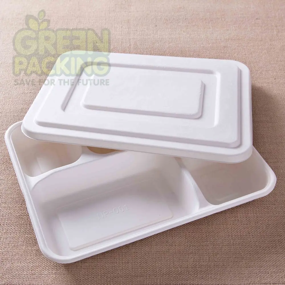 NP001-5 compartments food container with lid (2) 