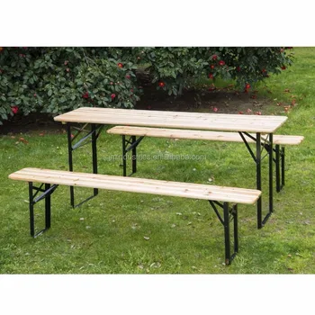 6ft Wooden German Style Folding Picnic Beer Garden Table Set