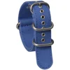 Factory Custom Good Quality Blue One Pieces Canvas Watch Straps Nato Zulu Canvas Watch Band Corn Holes