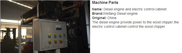 4M Input Belt Conveyor Withed Wood Chipping Machine Wood Crusher