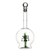 Glass Liquor bottle with Christmas tree as Christmas decoration for the whiskey wine tequila vodka Rum bottle