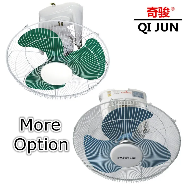 Green Plastic Blades 16 Mini Oscillating Fan Orbit Ceiling Fan