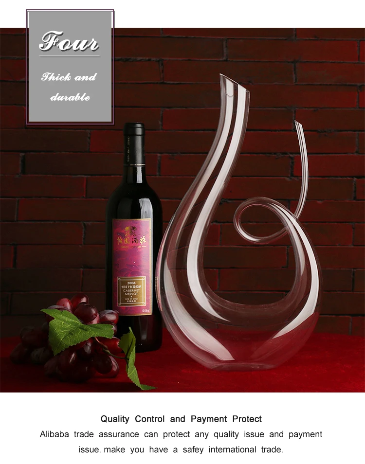 1200ml Customized Gift Hand Made Luxury Art Series Treble Crystal Glass