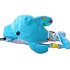 B729 Funny Learn To Dress Toys Plush Dolphins Backpack Kids Early Learning Toys