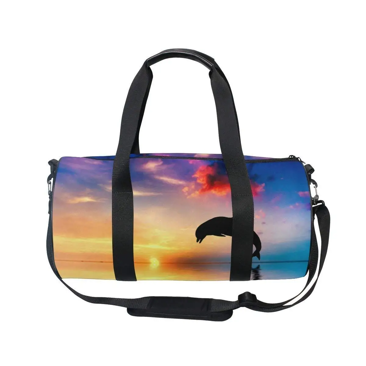 OuLian Duffel Bags Pretty Red Maple Leaf Womens Gym Yoga Bag Small Fun Sports Bag for Men
