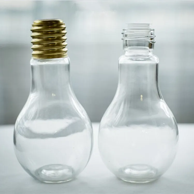 150ml 800ml Decorative Glass Beverage Light Bulb Jar With Metal Lid