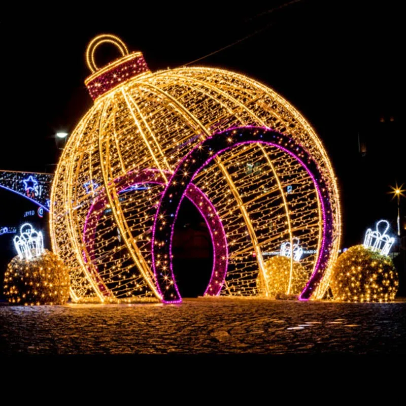 Outdoor 3d Ip65 Large Exterior Christmas Ornaments Giant Walk Through ...