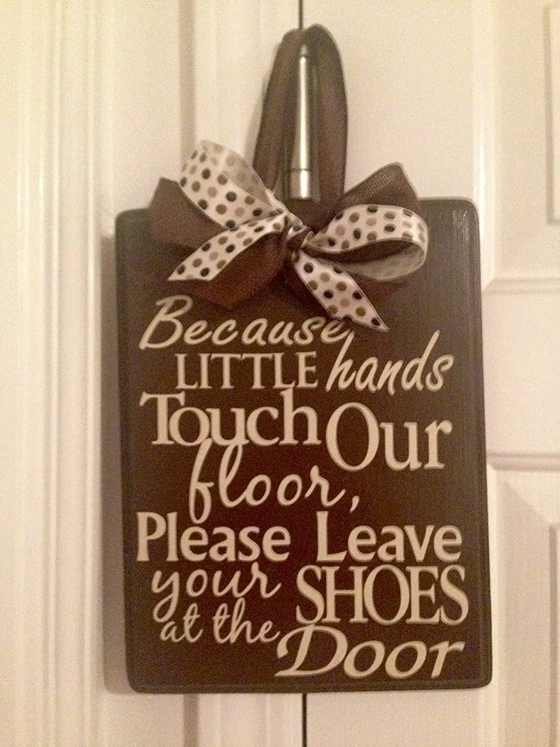 Leave Your Shoes At The Door Sign Find Get Quotations Door Hanger Little Fingers Touch Our Floor Leave Shoes At Home Decor