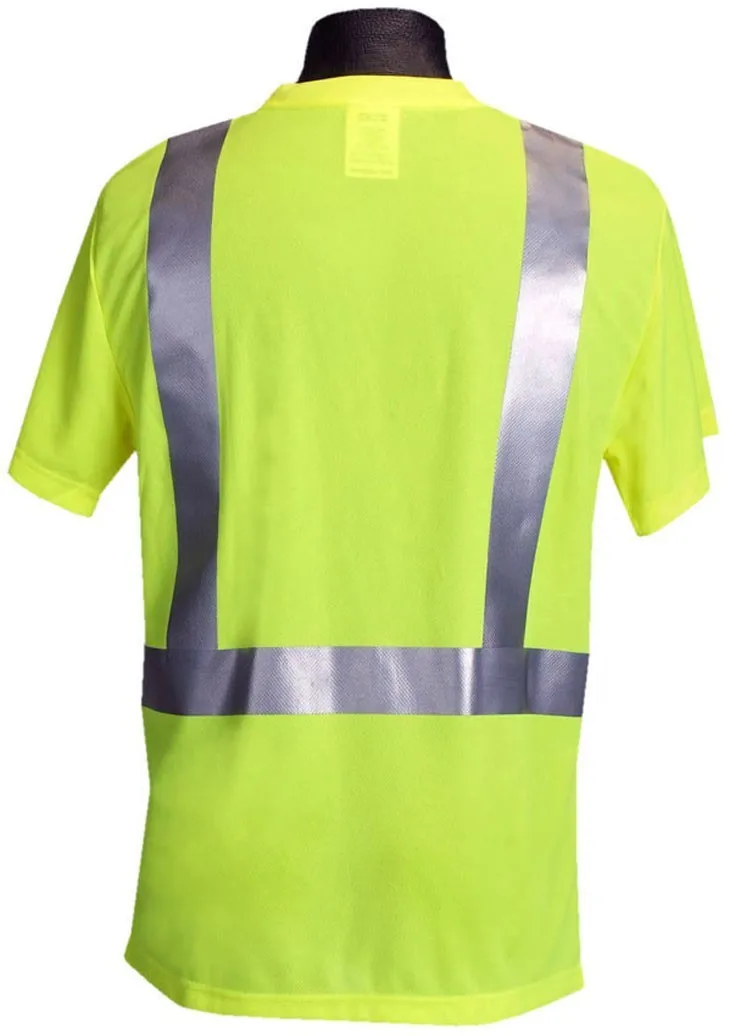 100 Polyester Class 2 Yellow Safety Tshirt With Reflective Tape Buy