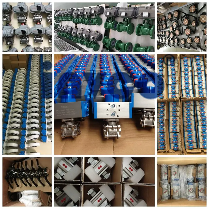 INVCO Wafer type pneumatic butterfly valve,Wafer connection Fluorine butterfly valve