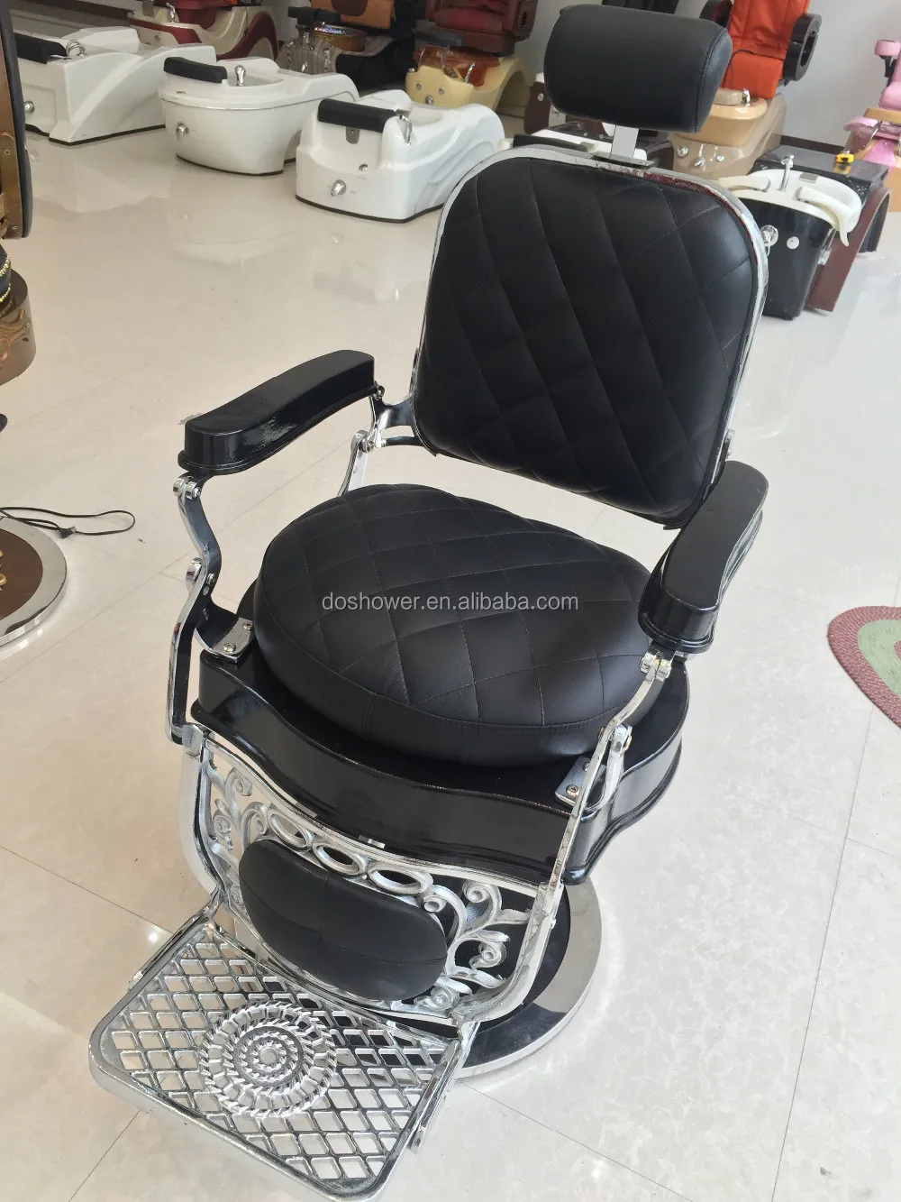 Doshower Black Golden Antique Vintage Luxury Barber Chair Doshower Black Golden Antique Vintage Luxury Barber Chair Furniture Hair Styling Chairs