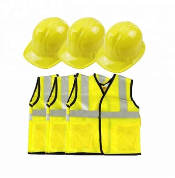 Kids Role Play Costume Construction Worker Vest And Hat Dress Up Set For Halloween Cosplay Party Buy Kids Role Play Costumehalloween Cosplay - 