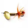 Spoon metal body lures feather spinner fishing lures