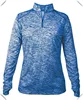 high quality womens 95% polyester 5% spandex Blend moisture management antimicrobial performance fabric 1/4-Zip Pullover