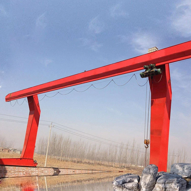 L type cabin control single beam electric hoist travelling mobile gantry crane 10t 20t 30t for sale