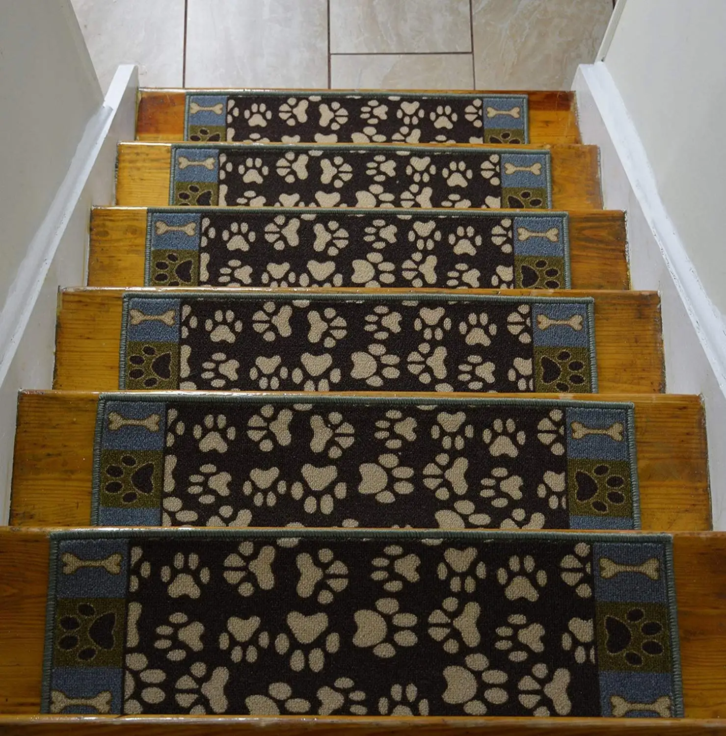 Brown Stair Carpet Find Deals On Line At Get Quotations Stair Treads Skid Slip Resistant Backing Indoor Carpet Pet Paw Design 8 ½ Inch