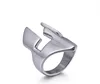 Stainless Steel Silver Retro Special Mask Men Sparta Helmet Horse Gladiator Rings