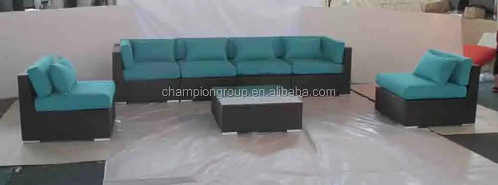 Luxxella Patio Mallina Outdoor Wicker Furniture 7 Piece All Weather Couch Sofa Set Turquoise Buy 7pc Outdoor Wicker Sofa Patio Mallina Couch Outdoor Wicker Sofa Furniture Product On Alibaba Com