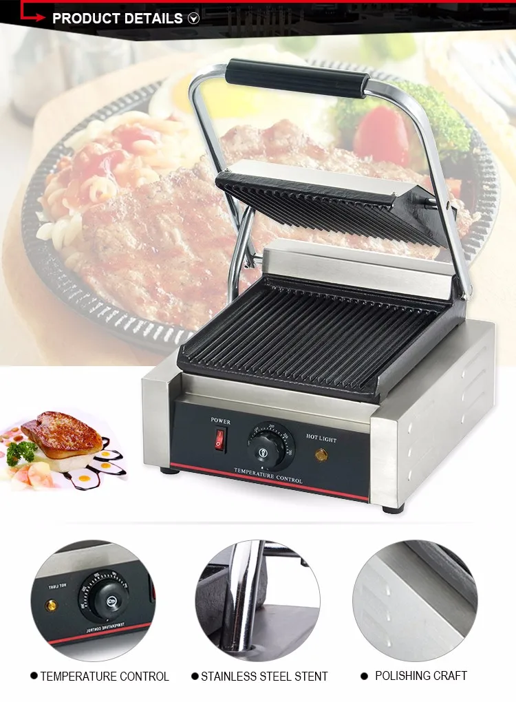 Commercial Steel Electric Sandwich Contact Grill/grill Plate Sandwich