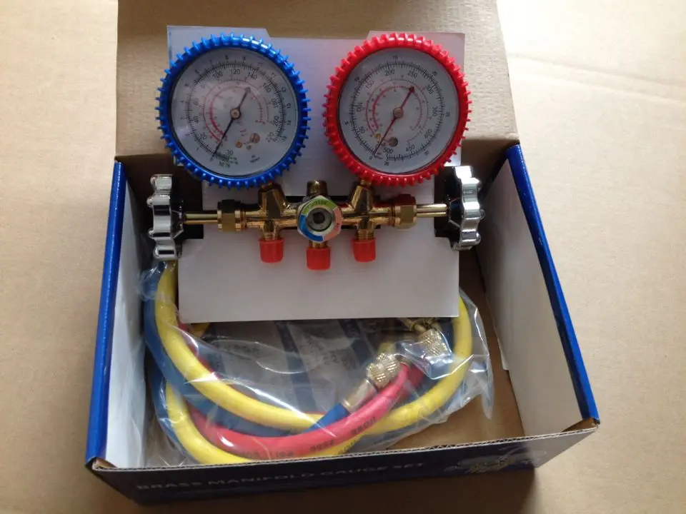 Refrigerant Gas Freon High / Low Pressure Gauge Condenser/ Evaporator
