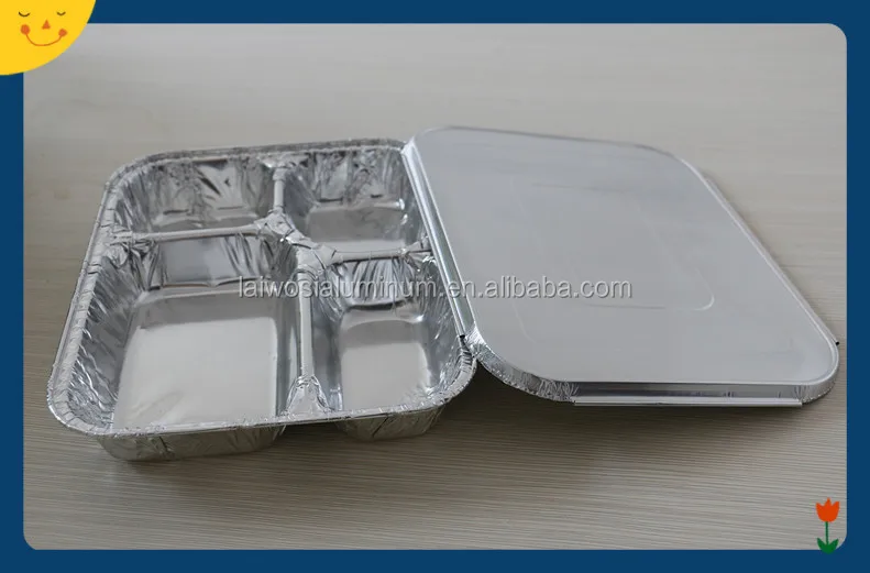 Food Packaging Aluminium Foil Tray Take Away Food Storage Container