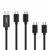 AUKEY CB-TD2 Micro USB Cable(1m*2,0.3m*2) With USB 3.1 Type C cable(1m*1)Data Line For Android Smartphones