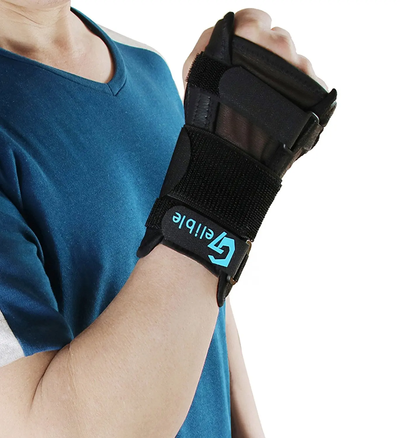 Keenso Night Wrist Sleep Support Brace Breathable Neoprene Night Sleep Splint Wrist Brace Fits Right Hands
