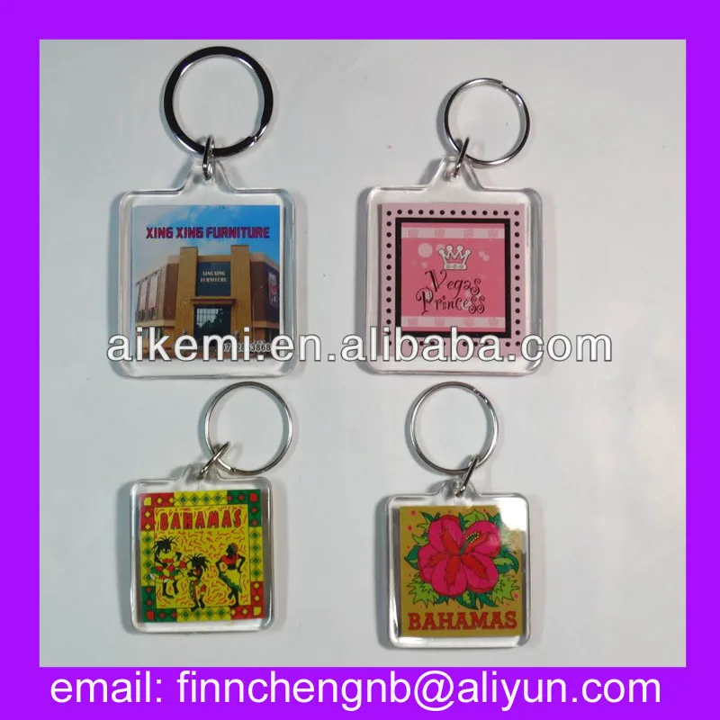 High Quality Plastic Keychain With Insert Paper,Promotion Business Gift