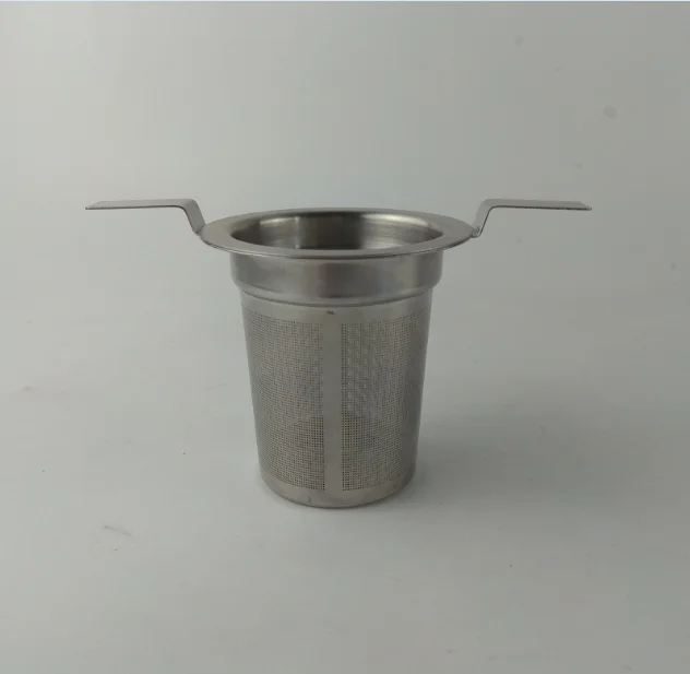 Hot 304 Stainless Steel Tea Infuser Mesh Strainer Lid Drip Tray Brew-in-Mug Tea.