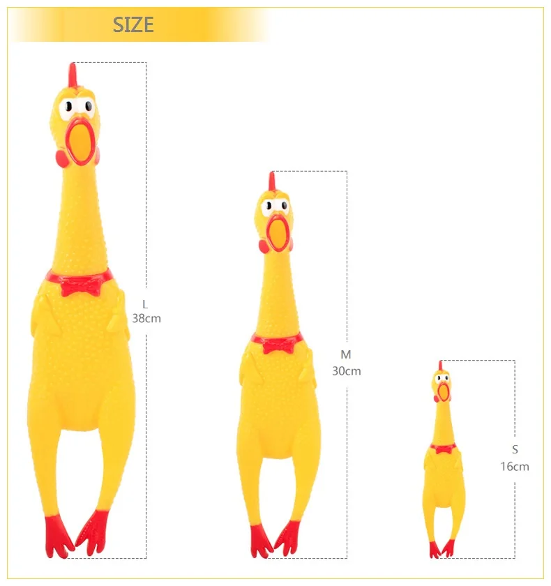 16x4cm Funny Screaming Rubber Chicken Squeaky Pet Toys Dog 16x4cm Funny Screaming Rubber Chicken Squeaky Pet Toys Dog
