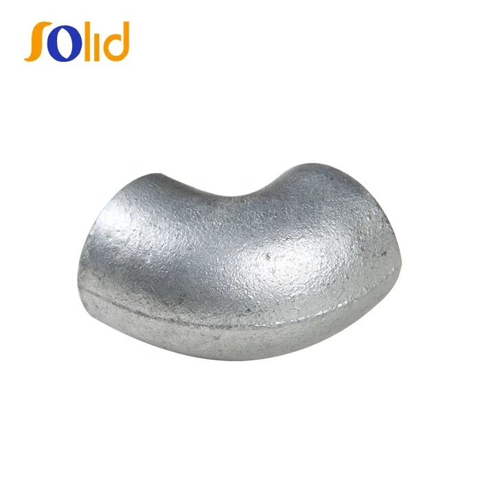 Dip hot Galvanized Gi Plain End Elbow Malleable Cast Iron Pipe Fittings 90 Degree Band Equal Elbow