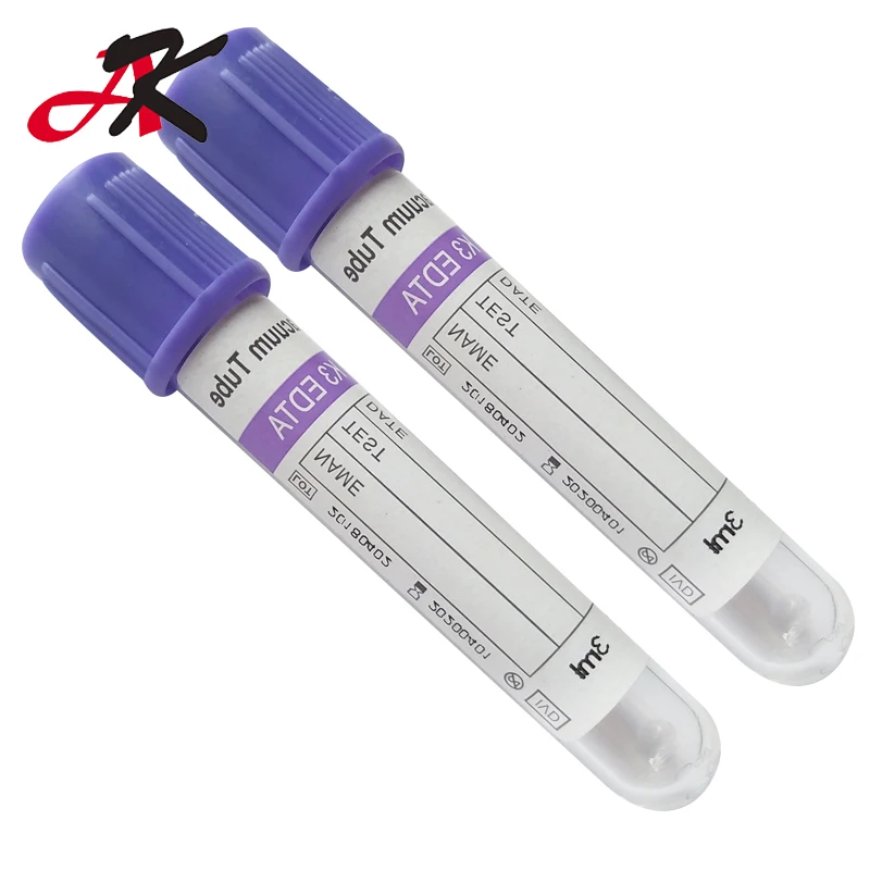 Medical Disposable Lavender Cap General Hematology Test Edta Blood