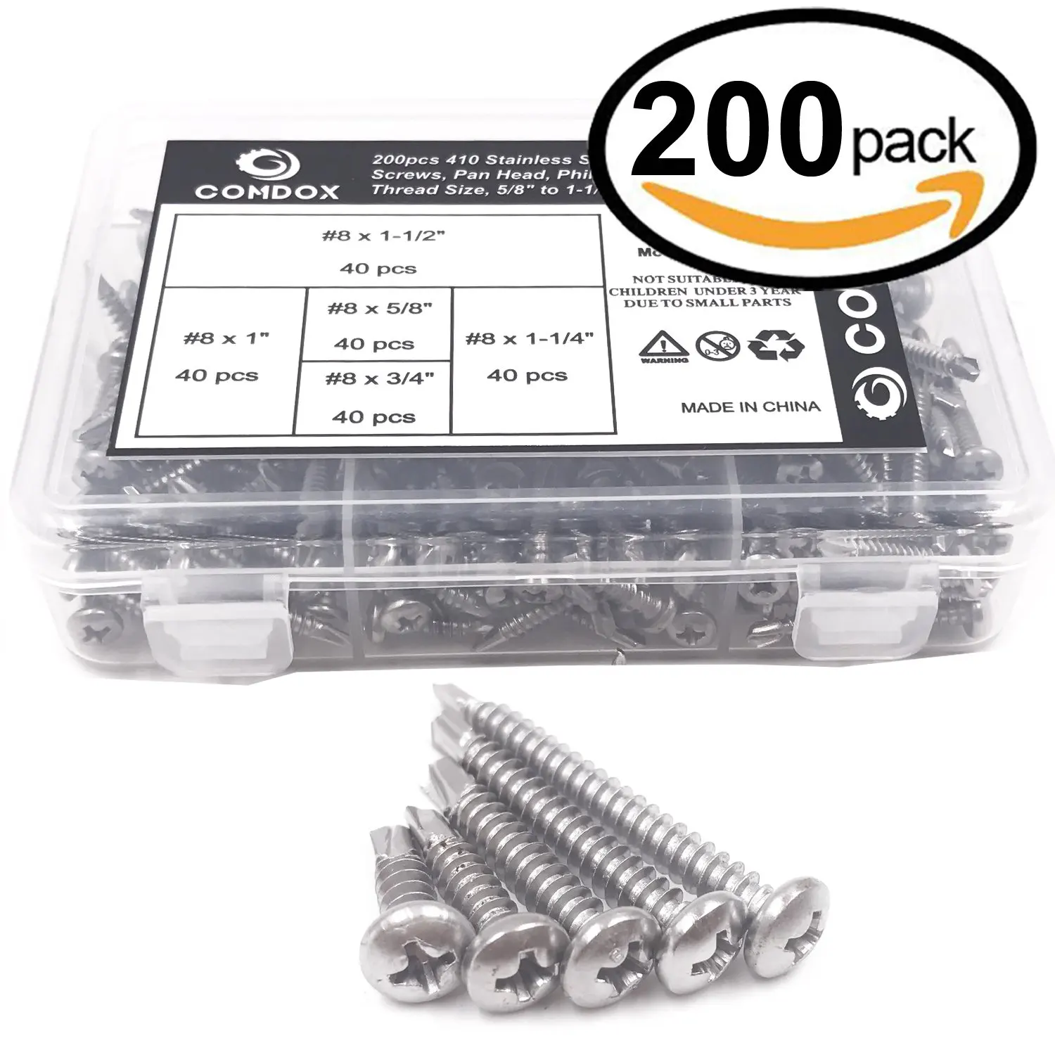 410 Stainless Steel #10x1 1//2 Stainless Steel Phillips Flat Head Self Drilling Tapping TEK Screw 50 Pieces 10X1 1//2
