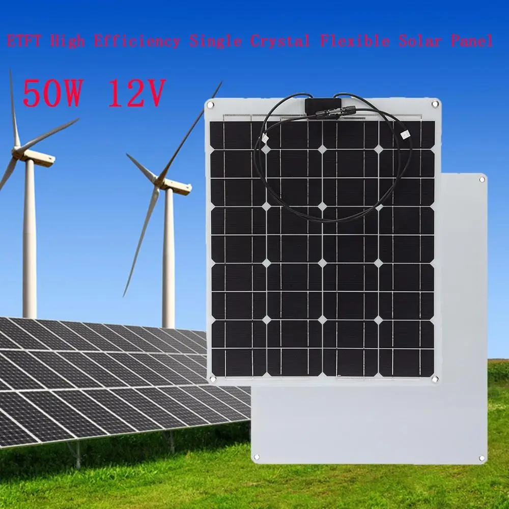American Made Solar Panels Sunpower Cell 50w Etfe Semi Flexible Solar