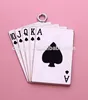 Wholesale Metal Jewelry Black Spades Playing Cards Poker Charming Pendants