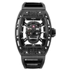 Skone 5146 New Big Square Face Watch With Black Diamond Watch Mens