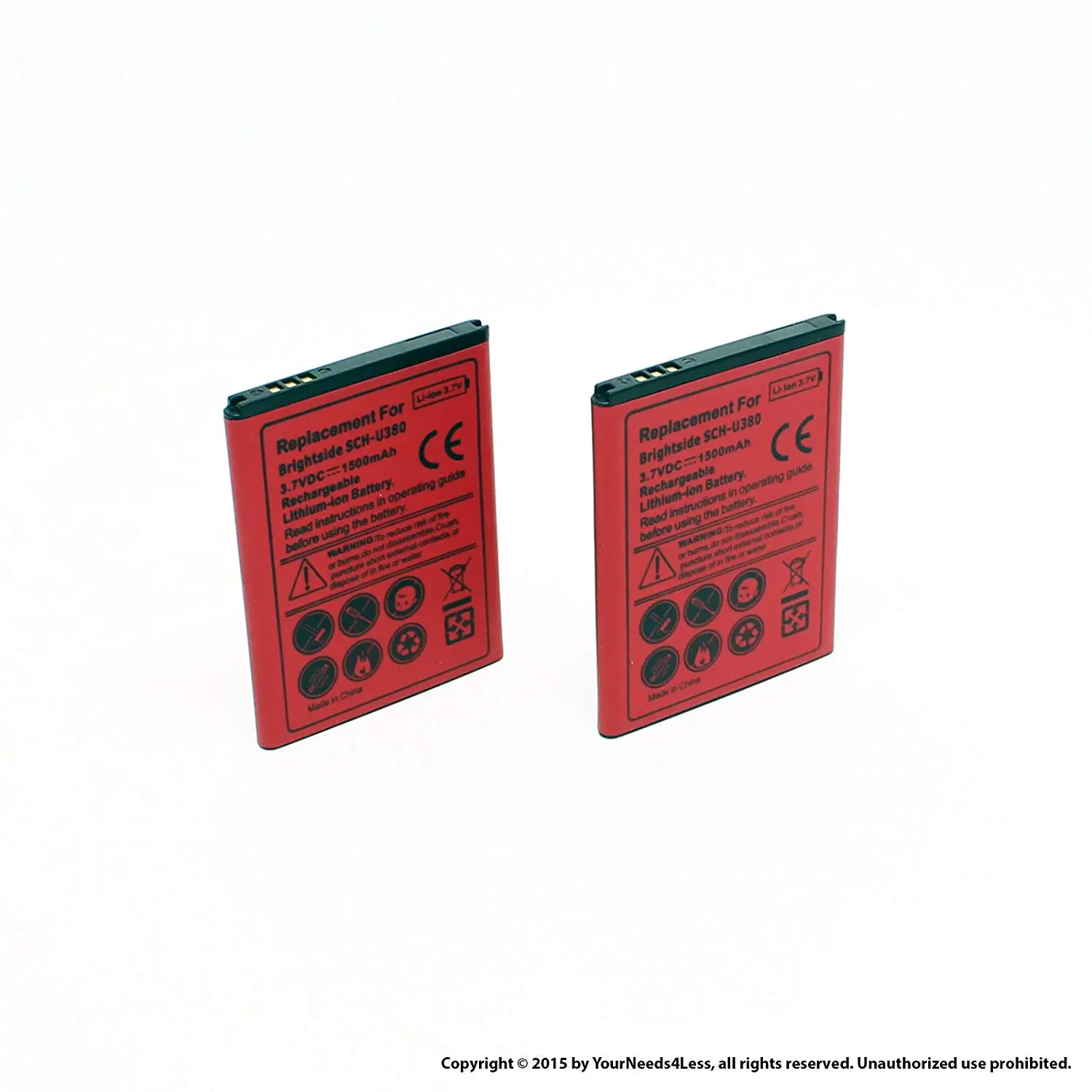 YN4L 2 X 1500mAh Replacement Batteries for Samsung Brightside SCH-U380 (Verizon)
