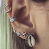 Zooying Bohemian stud earring, shell Starfish Ear Cuff, Ear plugs Clips jewelry