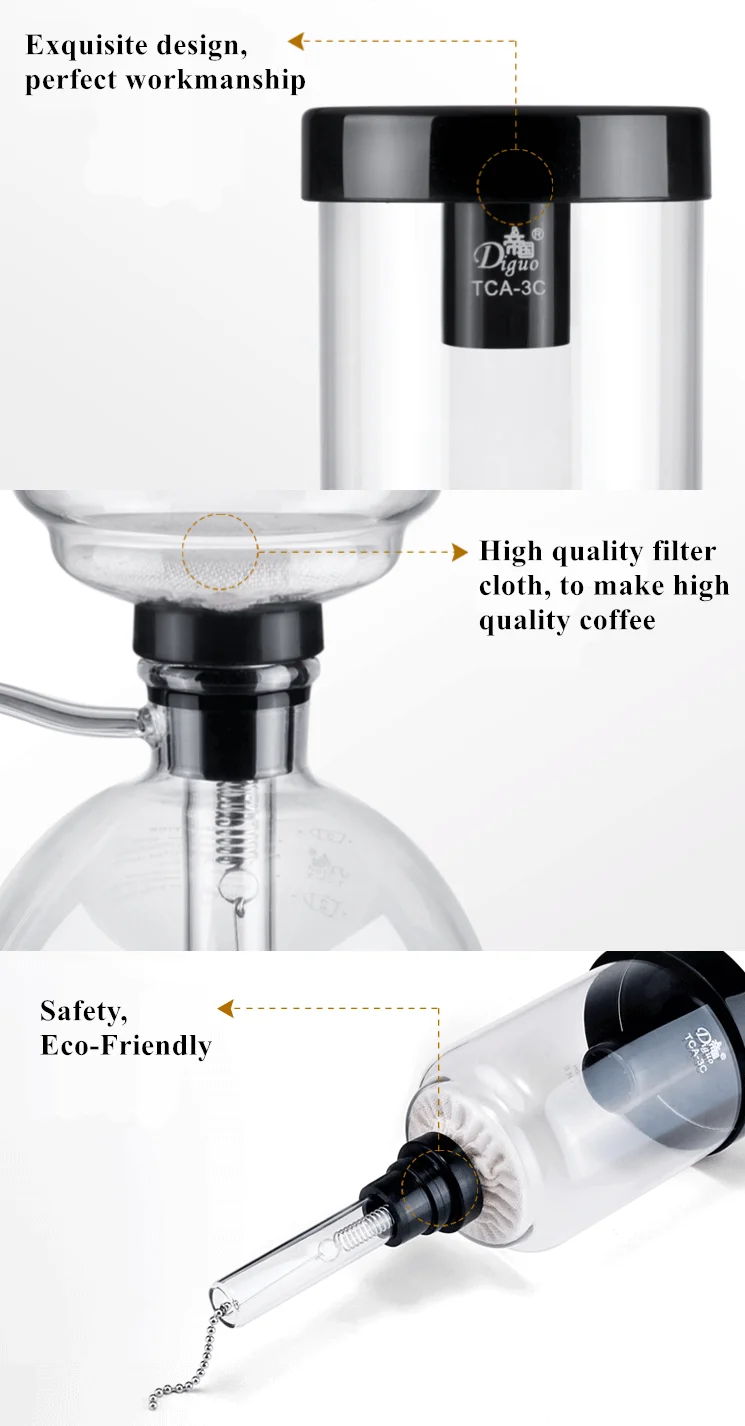Diguo Automatic Siphon Coffee Machine Electric Balancing Belgium Syphon
