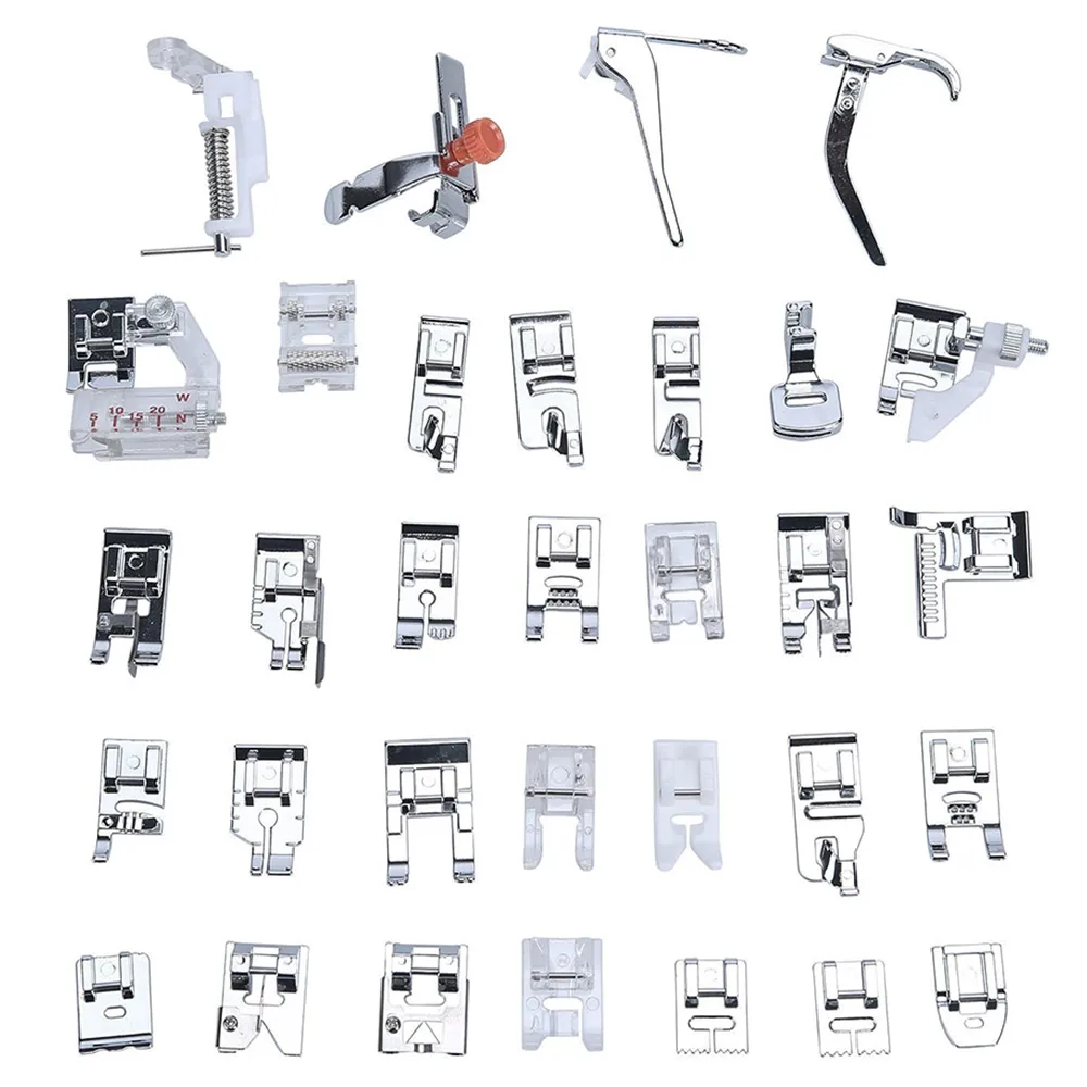 32pcs Professional Domestic Sewing Machine Presser Foot Set Walking ...