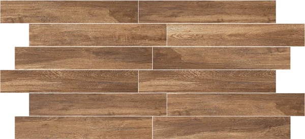Wood look compound tile flooring