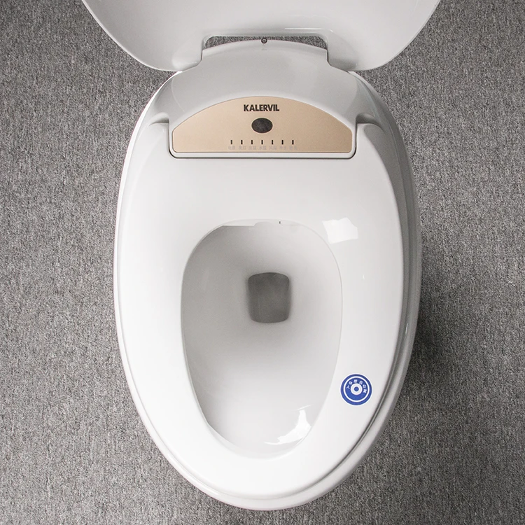 One piece quiet siphonic remote control intelligent smart toilet