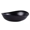 Customized make your own deep italain style pasta porcelain black dinner plate