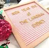 Felt Letter Board Set with Oak Wood Frame - 10X10Pink - Great for Baby Showers, Nursery Decor, and Social Media Photos Main