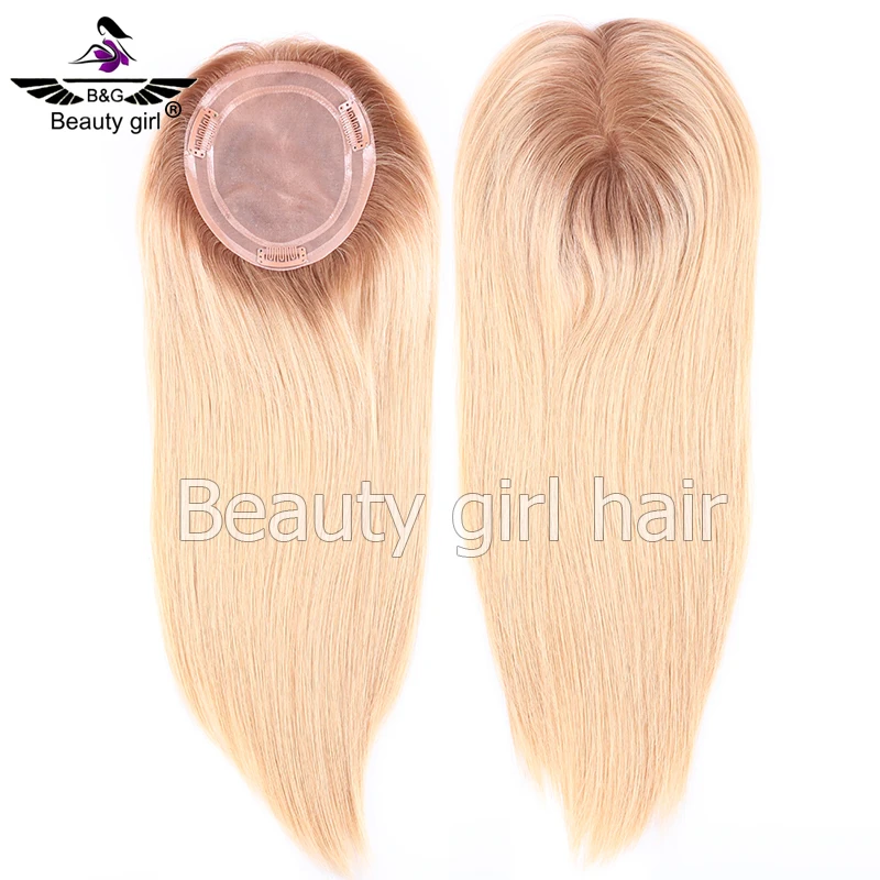 Mono Base Blonde Hair Pieces Toupee 100 Virgin European Human