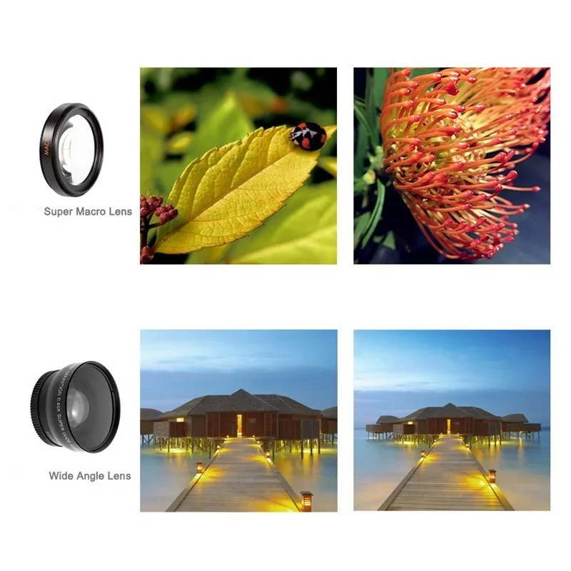 View of 3 In1 Mobile Phone Camera Lens Kit Wide Angle Fish Eye Macro Lens With Clip For Smartphone - Buy ...