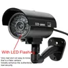 Fuers Camera Outdoor Waterproof Dummy CCTV Camera With Flashing Red LED Realistic Look Bullet Indoor Security Camera